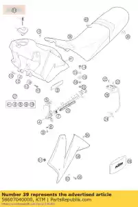 KTM 58607040000 seat sm                     05 - Bottom side