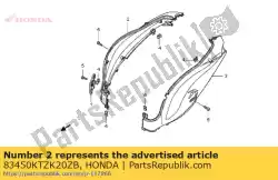 Here you can order the no description available at the moment from Honda, with part number 83450KTZK20ZB: