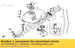 Qui puoi ordinare nessuna descrizione disponibile al momento da Honda , con numero parte 16700KFK631: