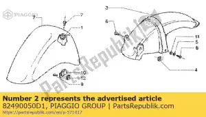 Piaggio Group 82490050D1 voorspatbord - Onderkant