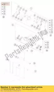 ktm 7770408304401 pull rod cpl. sx 15 - Bottom side