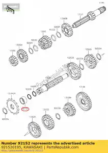 kawasaki 921520195 collar,20x25x12.9 kx65-a6 - Bottom side