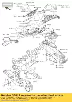 350190597, Kawasaki, flap zx1000nff kawasaki h2 1000 2015 2016, New