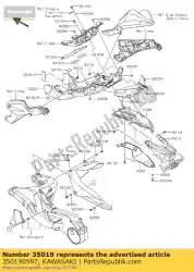 Aquí puede pedir aleta zx1000nff de Kawasaki , con el número de pieza 350190597: