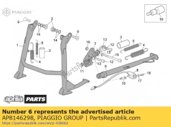 Aprilia AP8146298, Stojak boczny, OEM: Aprilia AP8146298