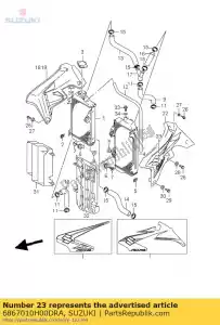 suzuki 6867010H00DRA tape, radiator c - Onderkant