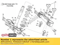 AP9100542, Piaggio Group, Piastra superiore aprilia  rxv rxv sxv sxv 450 550 2006 2008 2009 2010 2011, Nuovo