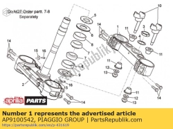 Aprilia AP9100542, Placa superior, OEM: Aprilia AP9100542