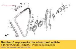 Ici, vous pouvez commander le base comp., tendeur de chaîne de came auprès de Honda , avec le numéro de pièce 14520MAZ000: