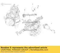 1A007468, Piaggio Group, containment electric starting crown aprilia met0001a met0001aa met0001aawh, metm9100 met0001aawj met0001bav met0003ba1 metcd3 metm917e metm918e, met0001a metm918f metmd sr 125 storm tt bsiv 50 125 150 160 2018 2019 2020 2021 2022, New