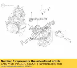 Aquí puede pedir corona de arranque eléctrico de contención de Piaggio Group , con el número de pieza 1A007468: