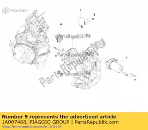 Piaggio Group 1A007468 corona de arranque eléctrico de contención - Lado inferior