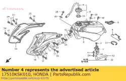 tank comp., brandstof van Honda, met onderdeel nummer 17510KSK010, bestel je hier online: