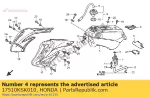 Honda 17510KSK010 comp. tanque, combustível - Lado inferior