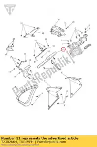 triumph T2302664 almofada de espuma lh inferior - Lado inferior