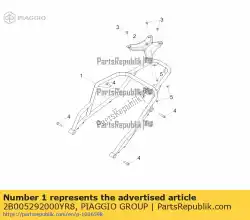 Aqui você pode pedir o porta-bagagens, vermelho em Piaggio Group , com o número da peça 2B005292000YR8: