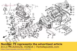 Here you can order the emb,fr gar*type2* from Honda, with part number 81127MCAA40ZB: