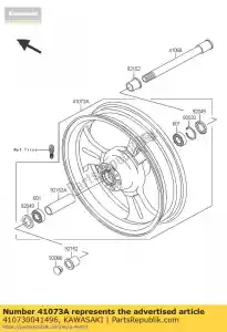 kawasaki 410730041496 wheel-assy, ??fr, p.silver vn1600- - Onderkant