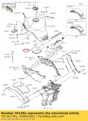 Qui puoi ordinare pad, pompa del carburante da Kawasaki , con numero parte 391561781: