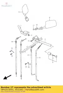 Suzuki 5841033E01 cable,starter - Bottom side