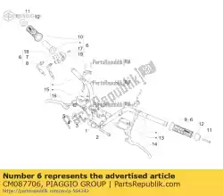Ici, vous pouvez commander le manchon d'accélérateur auprès de Piaggio Group , avec le numéro de pièce CM087706: