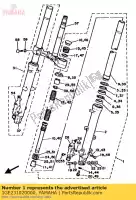 1GE231020000, Yamaha, ensemble de fourche avant (l.h) yamaha rd rdlc 500, Nouveau