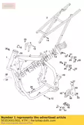 Ici, vous pouvez commander le cadre 125-200 sx, mxc, exc '98 auprès de KTM , avec le numéro de pièce 50303001000: