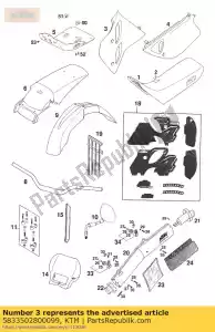 ktm 5833502800099 spoiler carbon l / s '97 - Onderkant