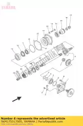 Here you can order the shim, pinion (0. 6t) from Yamaha, with part number 5KM175317000: