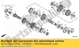 Honda 92101060100A bolt, hex., 6x10 - Bottom side