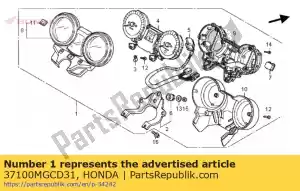 Honda 37100MGCD31 pente de montagem de medidor - Lado inferior