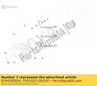 8764580004, Piaggio Group, piston + piston pin cat.4     , New