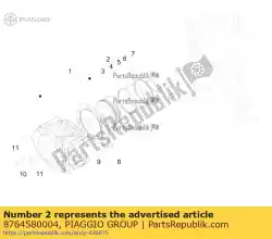 Aqui você pode pedir o pistão + pino do pistão cat. 4 em Piaggio Group , com o número da peça 8764580004: