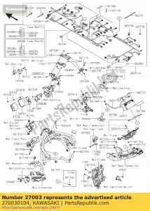 kawasaki 270030104 chifre zx1000nff - Lado inferior