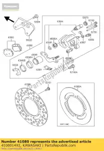 Kawasaki 410801492 disco, rr - Lado inferior