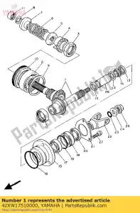 Yamaha 42XW17510000 middle gear comp. - Bottom side