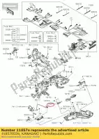 110570559, Kawasaki, 01 staffa, parafango rr kawasaki  300 2017 2018 2019 2020 2021, Nuovo