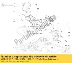 Ici, vous pouvez commander le tableau de bord auprès de Piaggio Group , avec le numéro de pièce 2D000107: