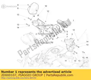 Piaggio Group 2D000107 tableau de bord - La partie au fond