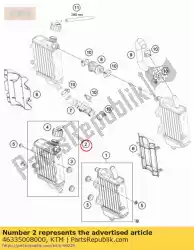 Aquí puede pedir radiador derecho '65071u de KTM , con el número de pieza 46335008000: