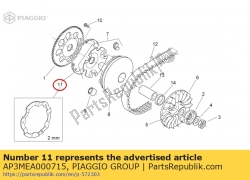 Aprilia AP3MEA000715, Cobrir, OEM: Aprilia AP3MEA000715