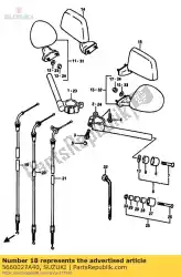 Here you can order the mirror assy,lh. From Suzuki, with part number 5660027A40: