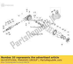 Here you can order the spacer 1,4 mm from Piaggio Group, with part number GU19355304: