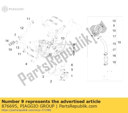 Aprilia 876695, Levering waterleiding, OEM: Aprilia 876695