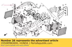 Aqui você pode pedir o mangueira, respiro do radiador em Honda , com o número da peça 19508MBG000: