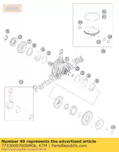 ktm 77330007000M06 piston cpl. d=97mm - Bottom side