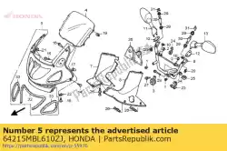Tutaj możesz zamówić zestaw masek fr. Górna (wl) od Honda , z numerem części 64215MBL610ZJ: