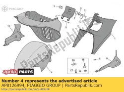 Aprilia AP8126994, Przedni b?otnik. niebieski, OEM: Aprilia AP8126994