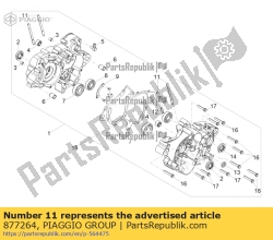 Aprilia 877264, Parafuso prisioneiro l = 109, OEM: Aprilia 877264