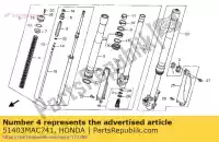 51403MAC741, Honda, primavera, fr tenedor (0. honda cr  r crm mk iii cr250r cr500r 500 250 , Nuevo